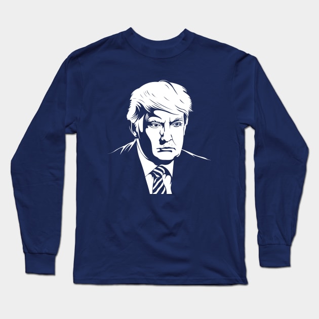 Serious Trump Long Sleeve T-Shirt by Peter Awax